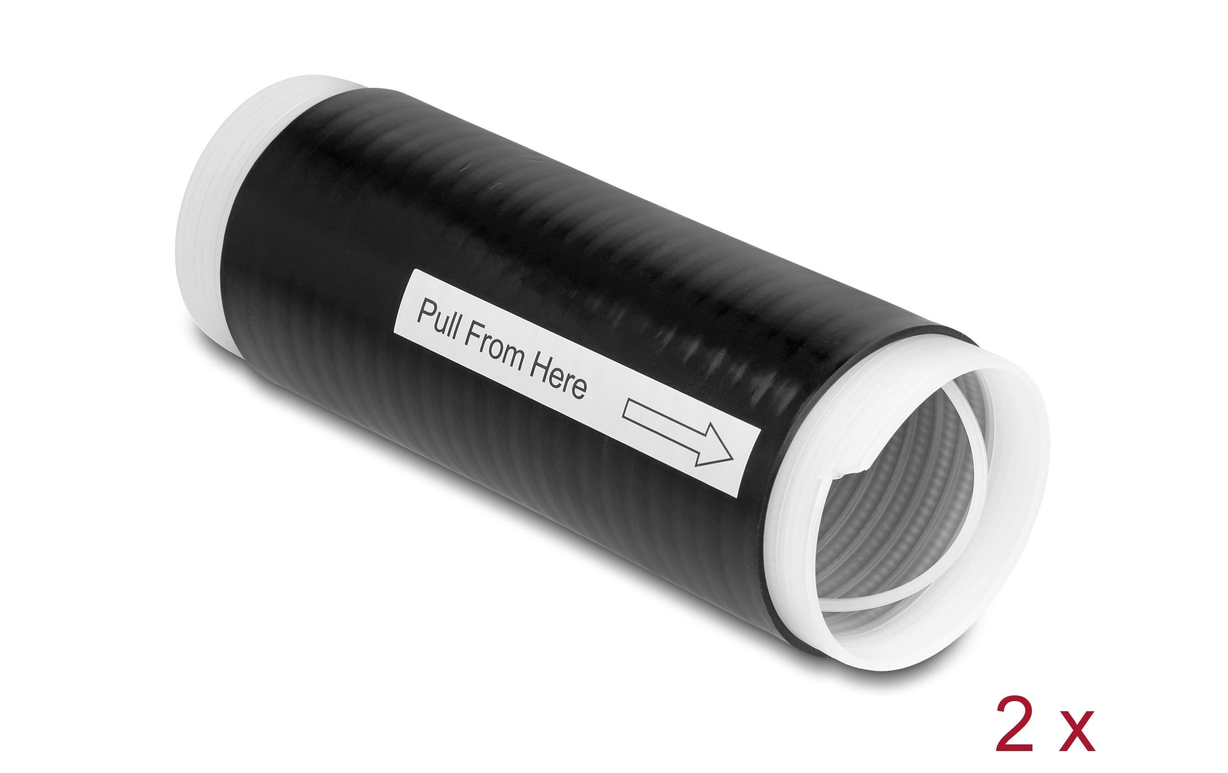 Delock Kaltschrumpfschlauch 0.13 m x 45 mm Schwarz 2 Stück