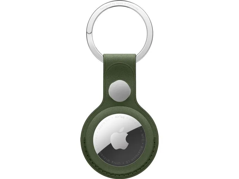 Apple AirTag Schlüsselanhänger aus Feingewebe Moosgrün