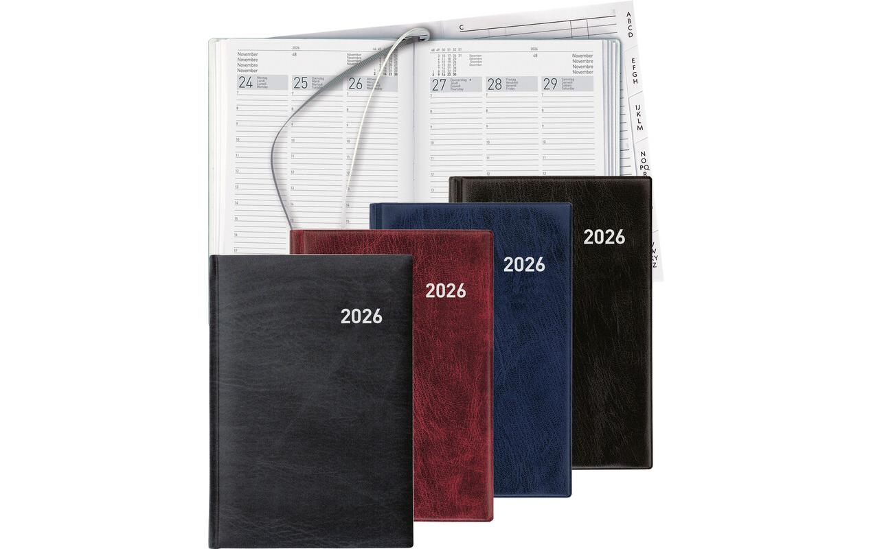 Biella Geschäftsagenda Terminia Schwarz, 14.5 x 20.5 cm