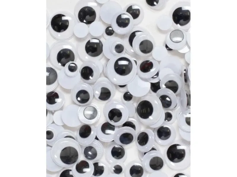 I AM CREATIVE Wackelaugen Zip Bag 180-teilig, 10 - 20 mm I AM CREATIVE Wackelaugen Zip Bag 180-teilig, 10 - 20 mm