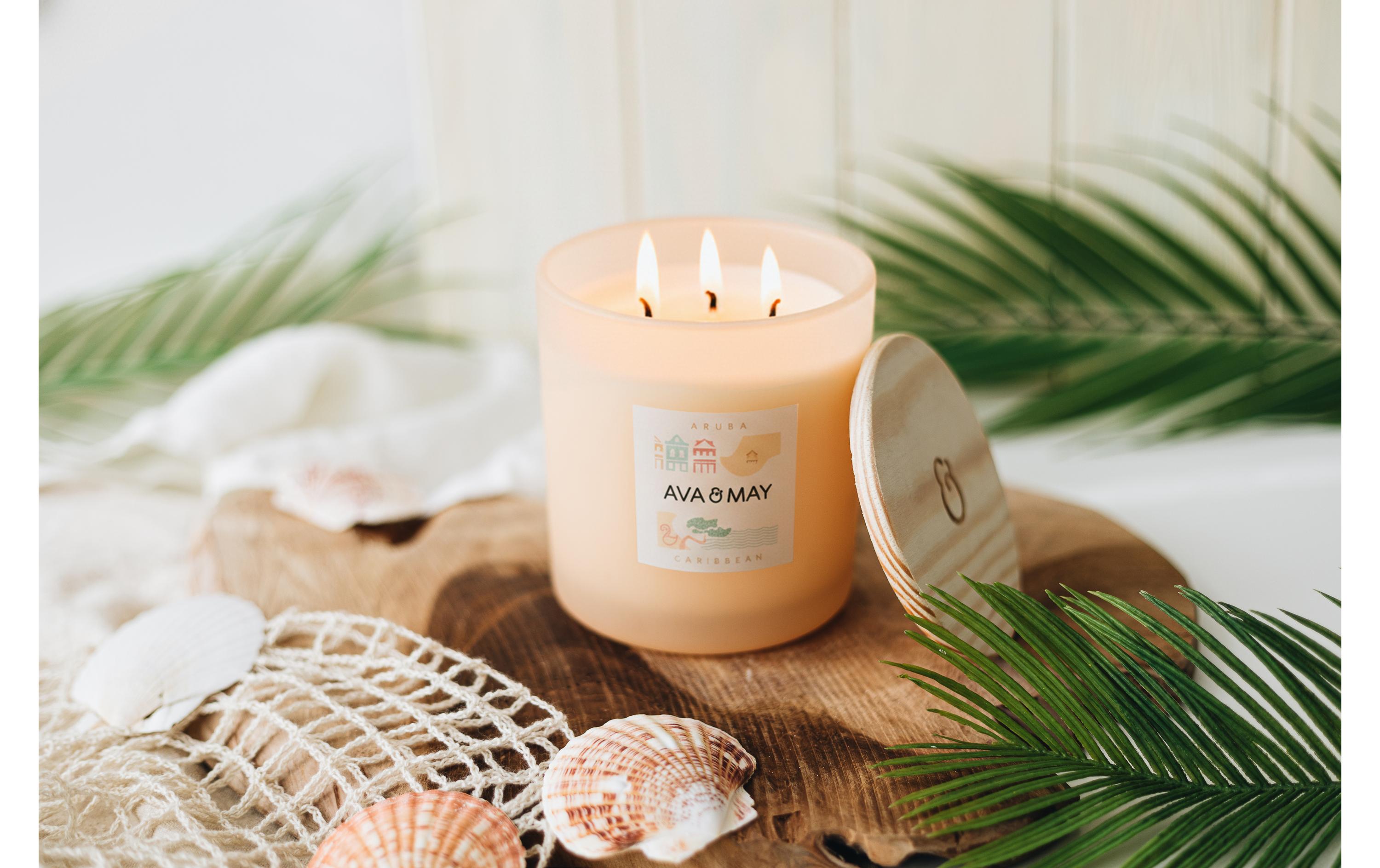 AVA & MAY Duftkerze Aruba, 12 x 12.5 cm