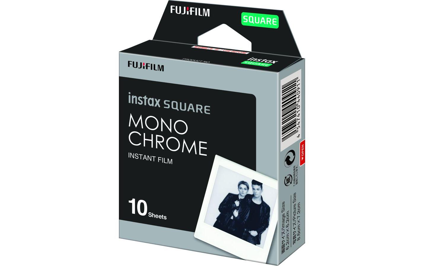 Fujifilm Sofortbildfilm Instax Square 10 Blatt Monochrome