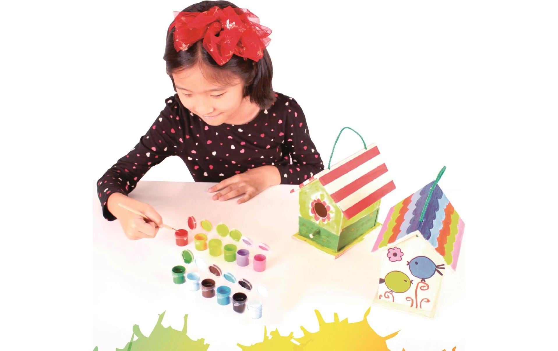 Spielba Holzspielwaren Vogelhaus zum Bemalen