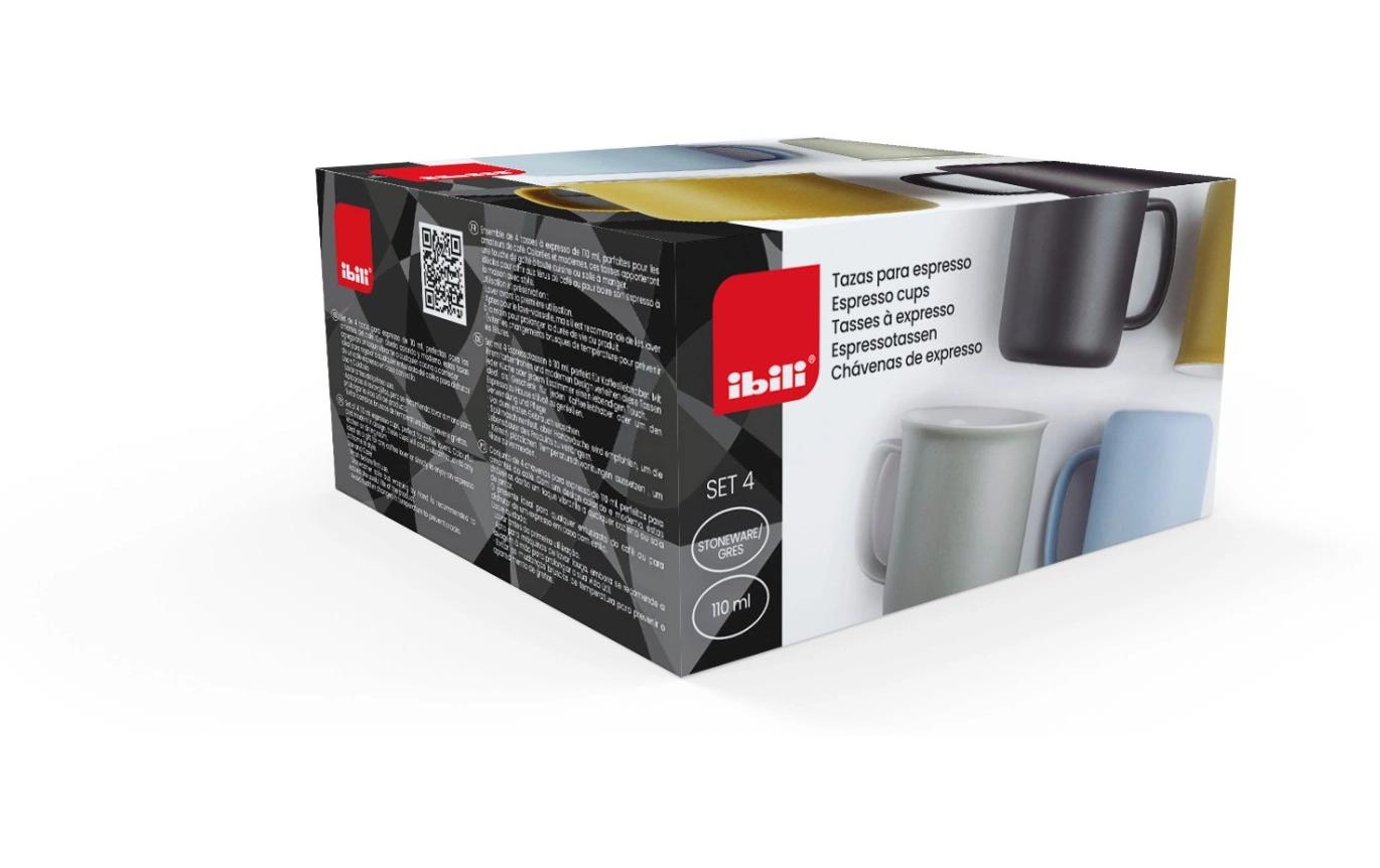 Ibili Espressotasse Set 110 ml, 4 Stück, Bunt
