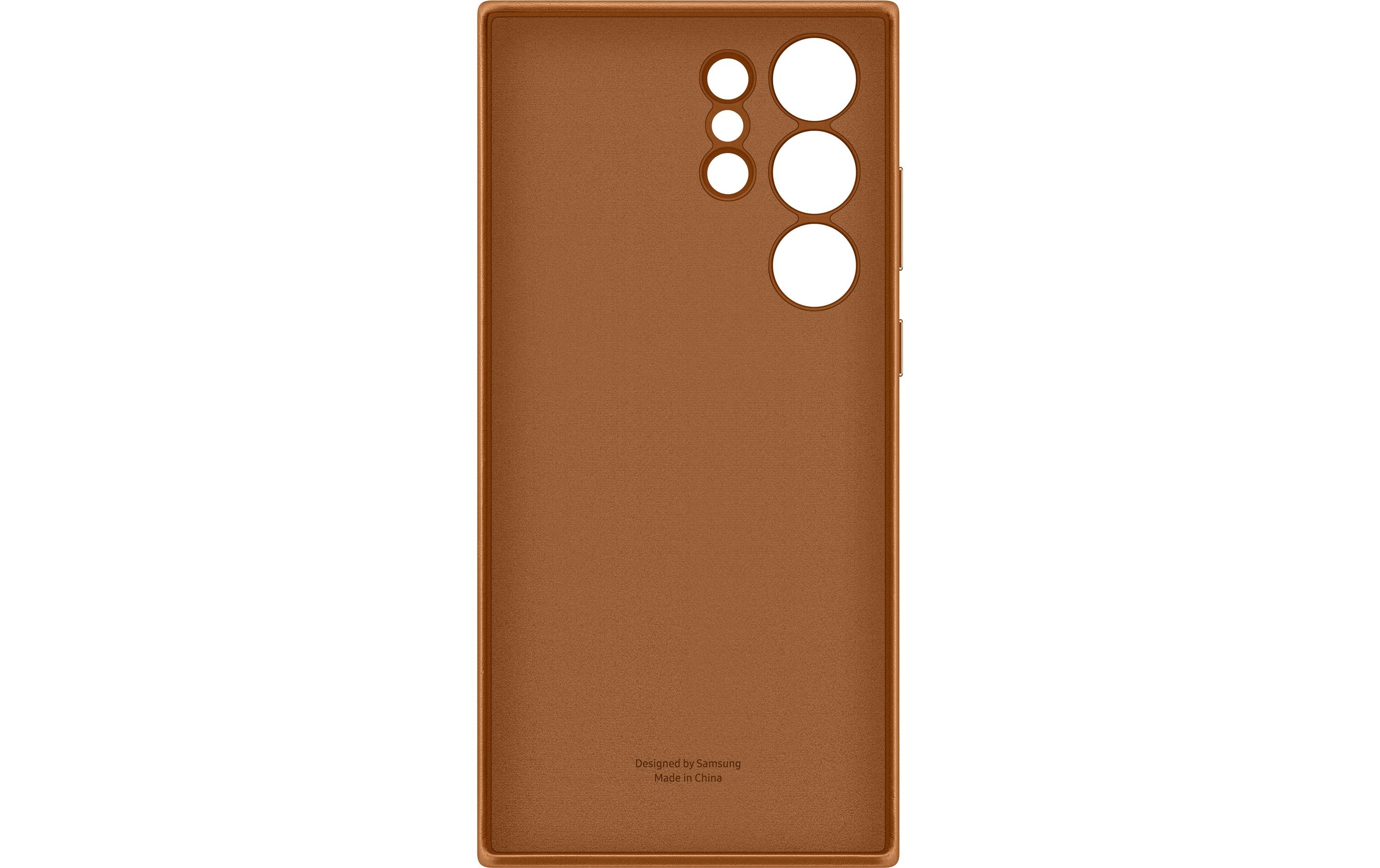 Samsung Back Cover Leather Galaxy S23 Ultra Braun