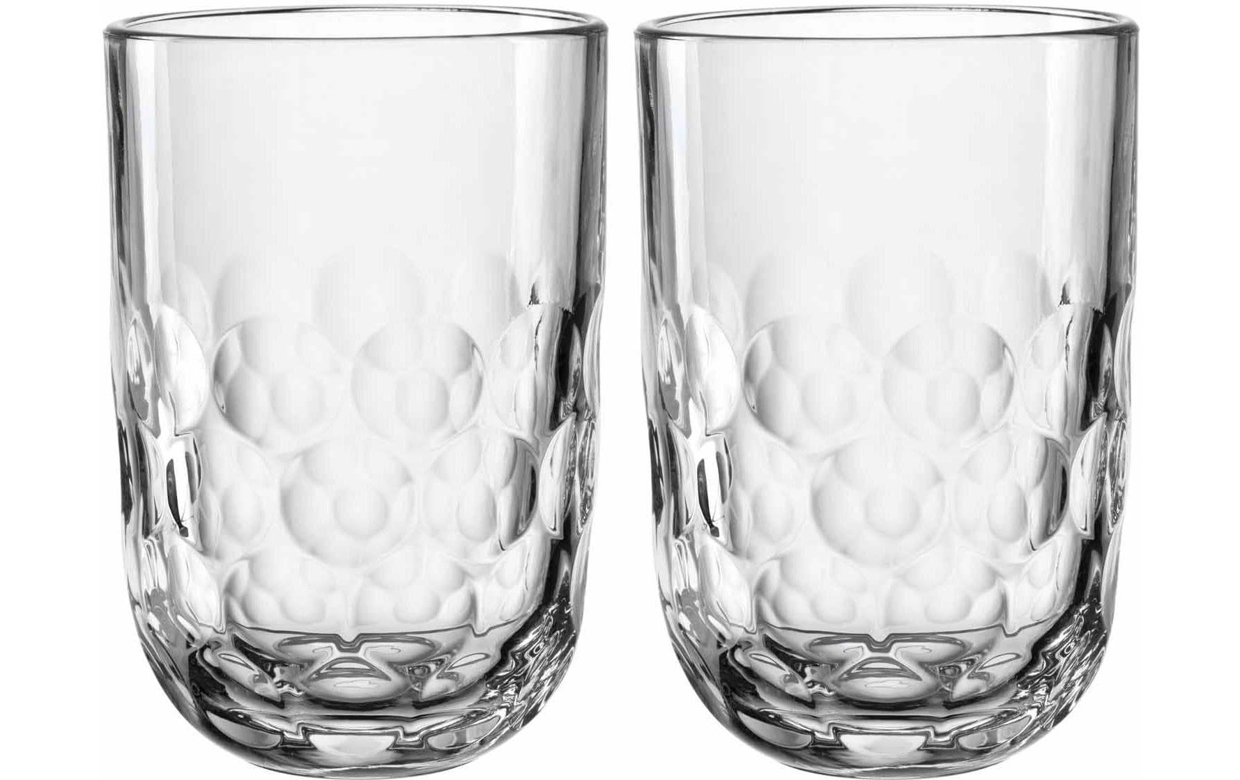 Leonardo Cappuccino Becher Gocce 1 380 ml, 2 Stück, Transparent