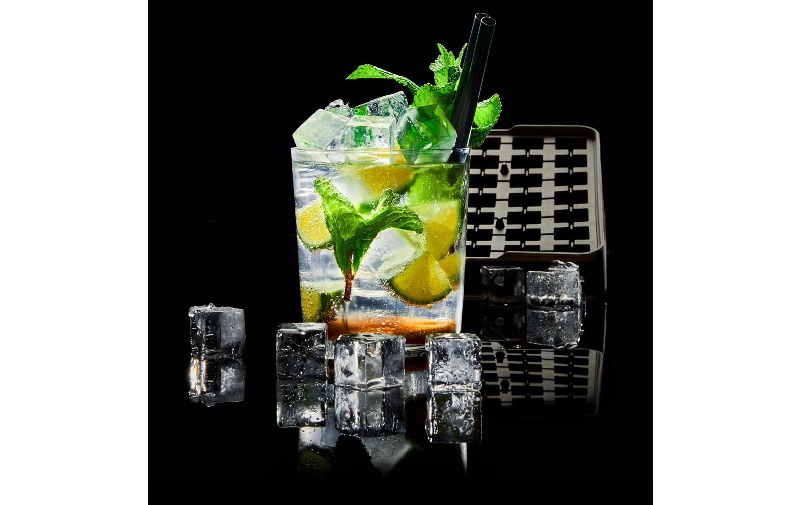 Lurch Eiswürfelform Würfel Schwarz / Transparent, 2 x 2 cm