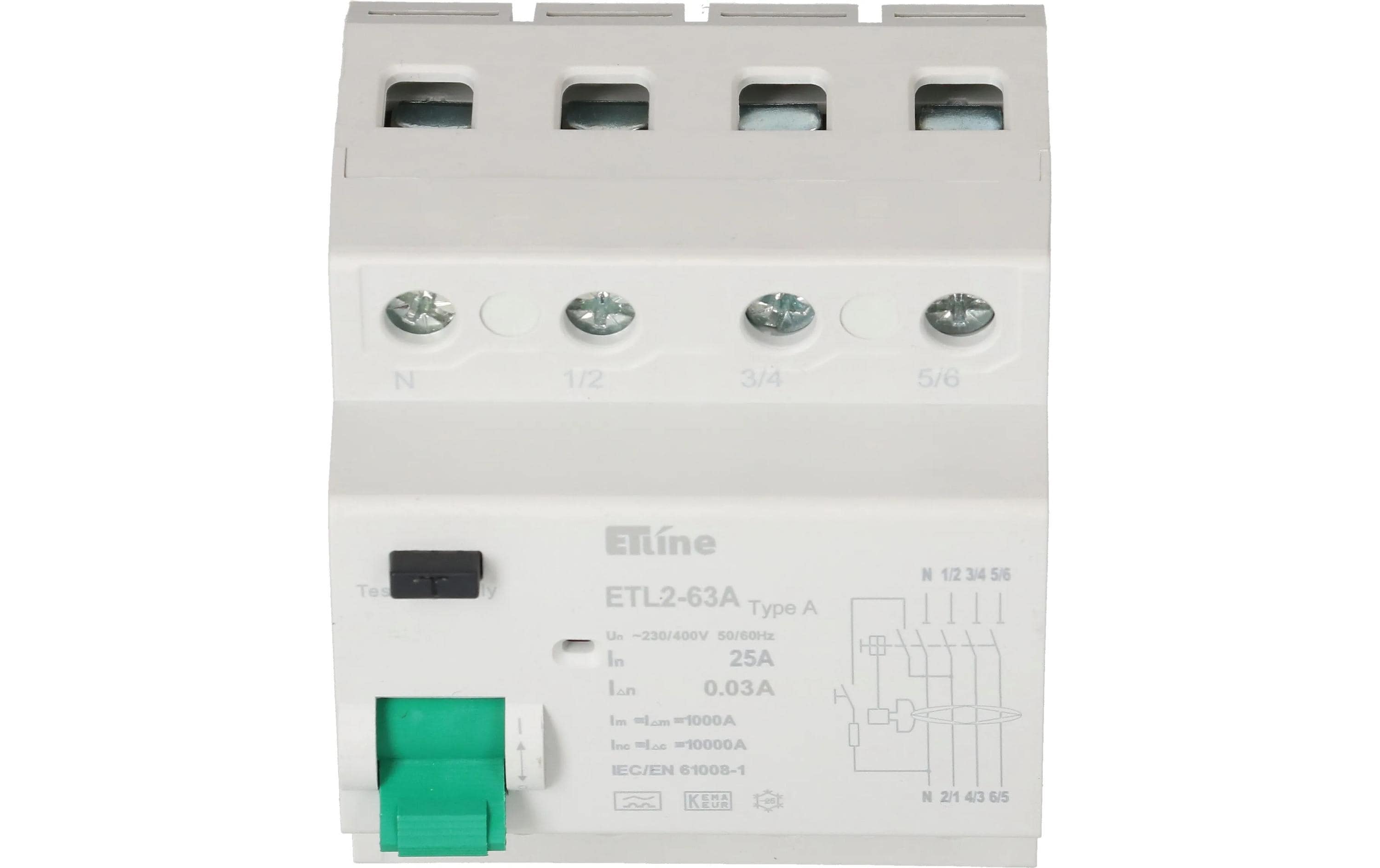 Max Hauri Build FI Schalter 3P+N 25 A Max Hauri Build FI Schalter 3P+N 25 A