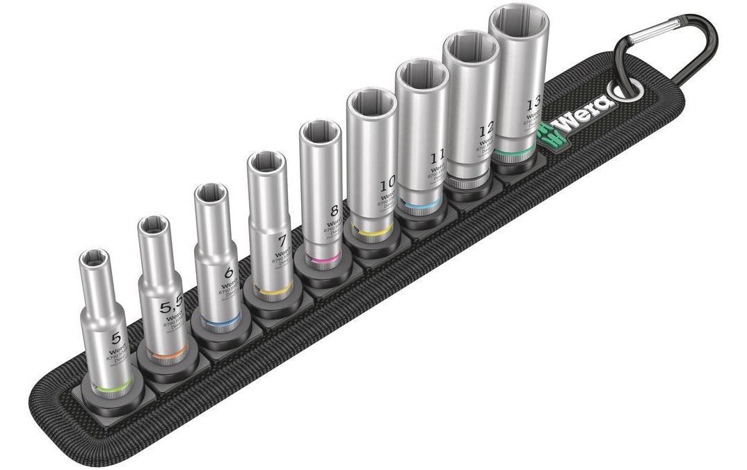 Wera Steckschlüsseleinsatz Belt A Deep 1, 1/4 9-teilig