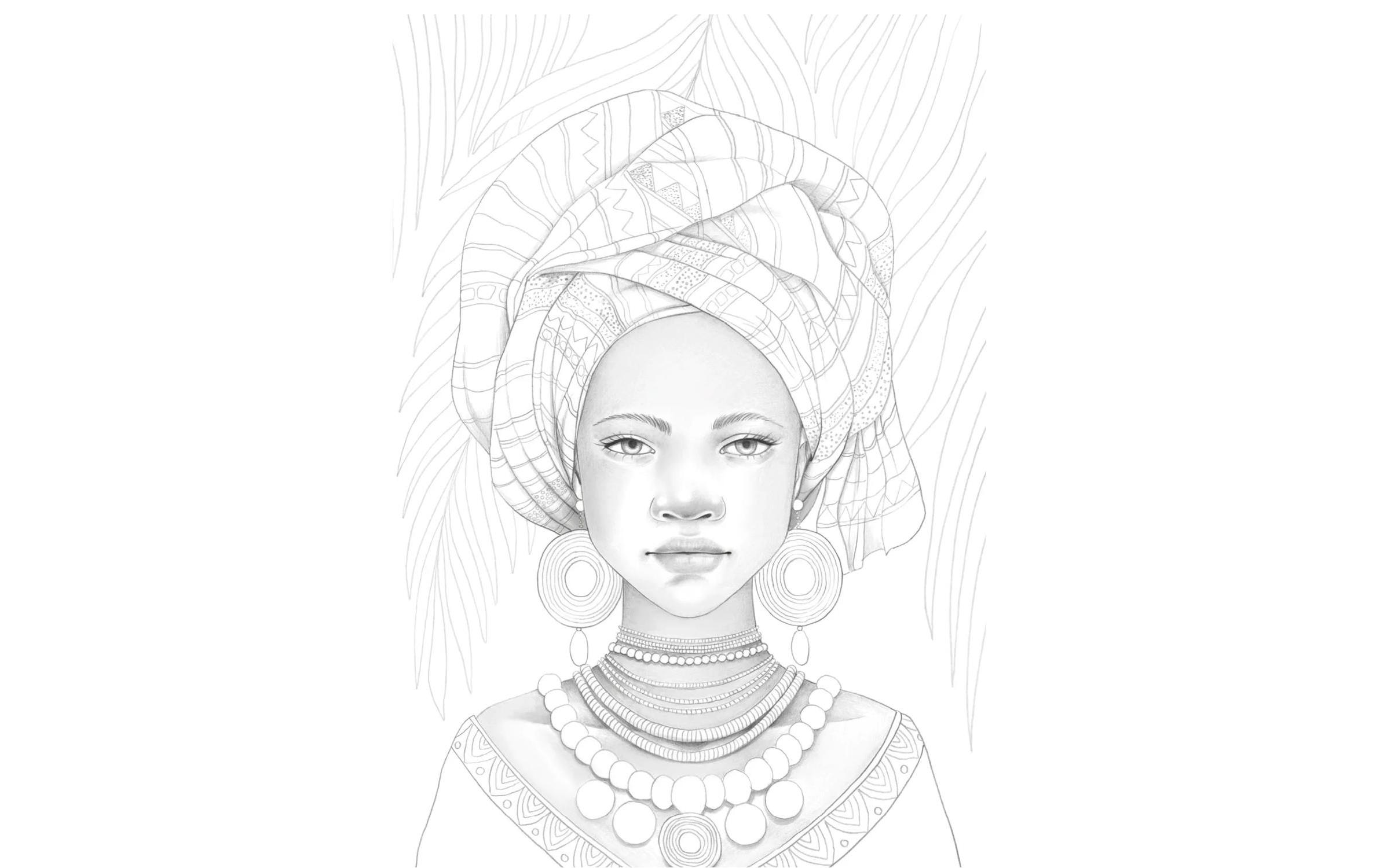 Clairefontaine Malblock Odelia Frauen A4, 20 Blatt, 6 Motive