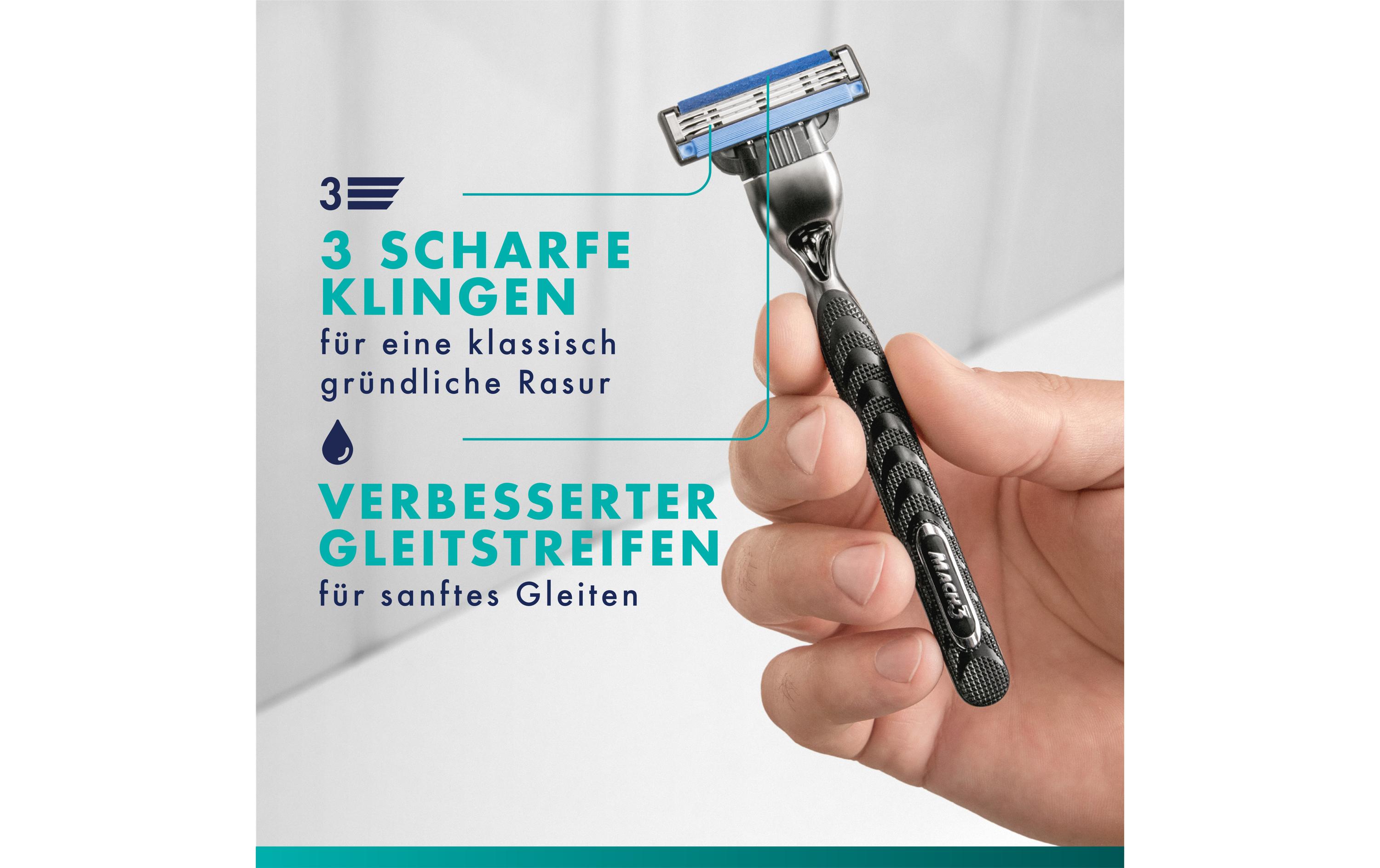 Gillette Herrenrasierer Gillette Mach3 Basis 12er + Handstück