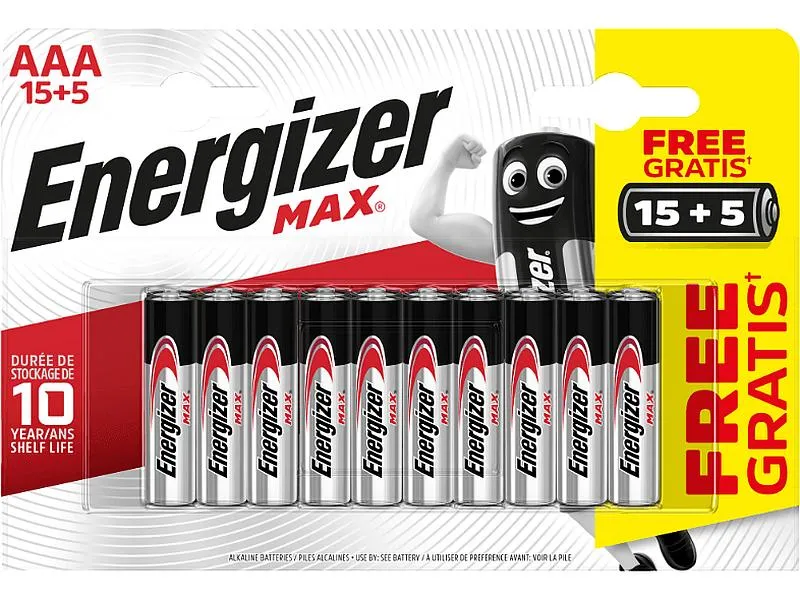 Energizer Batterie Max AAA 15+5 Stück