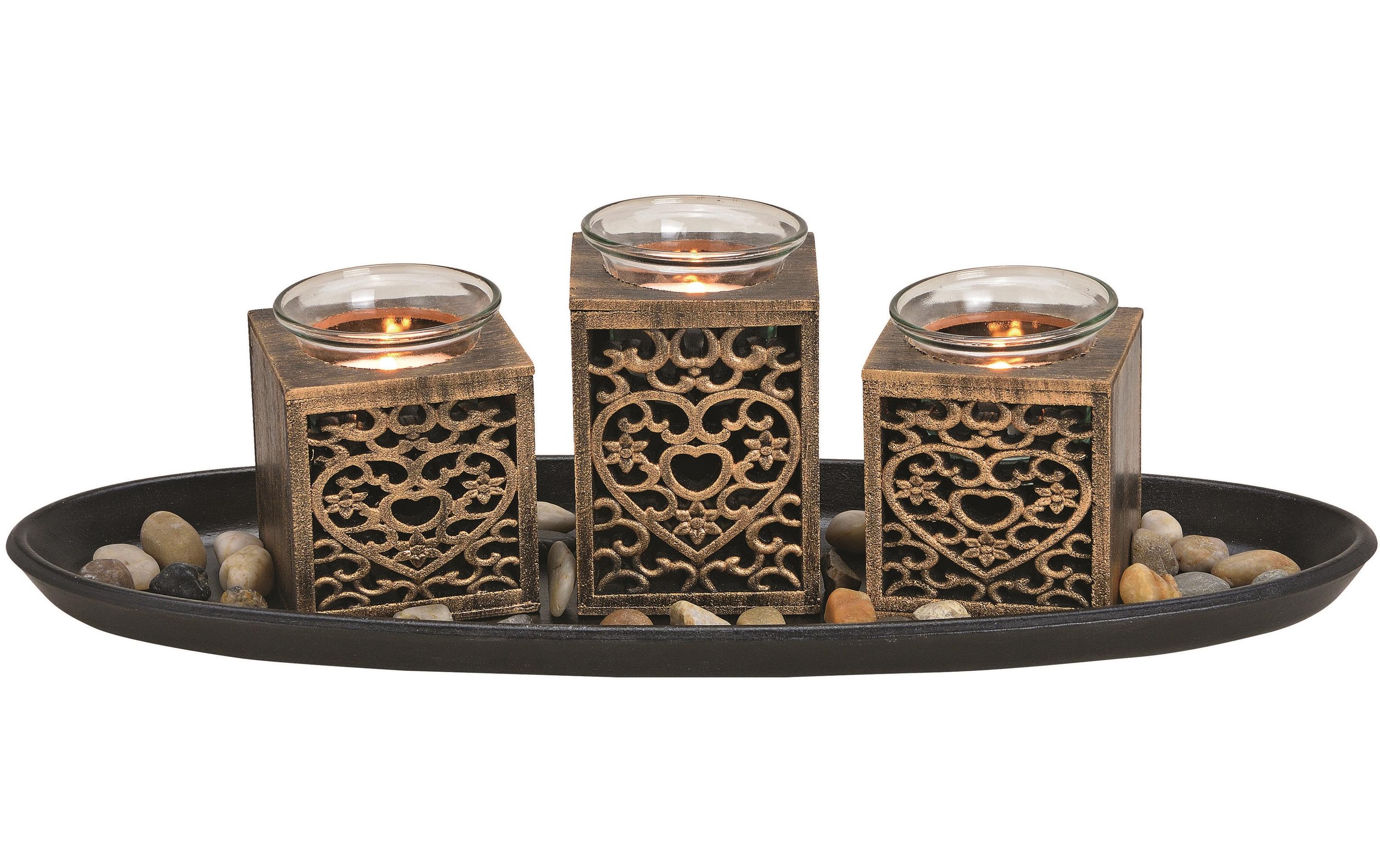 G. Wurm Teelichthalter Schwarz