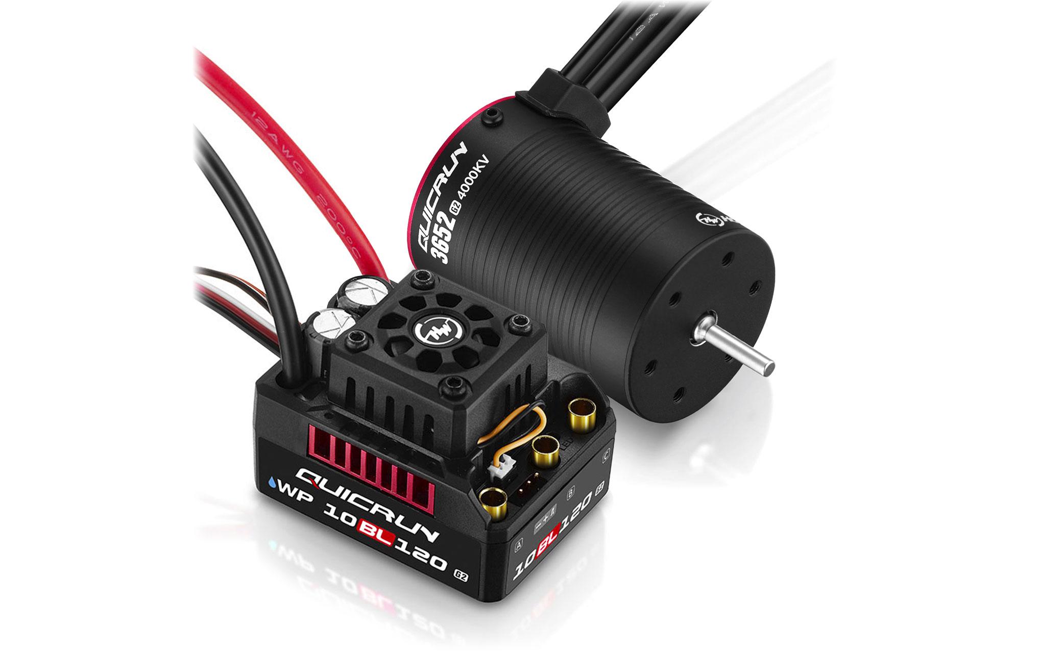Hobbywing Brushless-Antriebsset WP 10BL120 G2 3652SL-4000KV Combo 1:10 Hobbywing Brushless-Antriebsset WP 10BL120 G2 3652SL-4000KV Combo 1:10