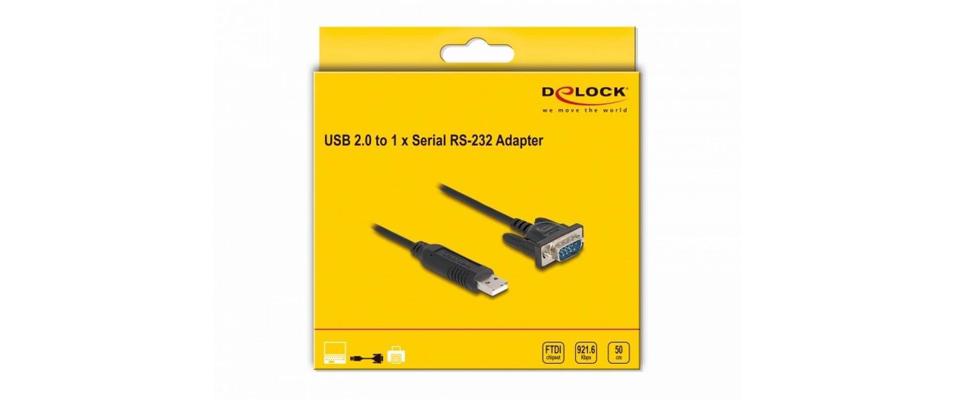 Delock Serial-Adapter USB-A Stecker - Seriell Buchse