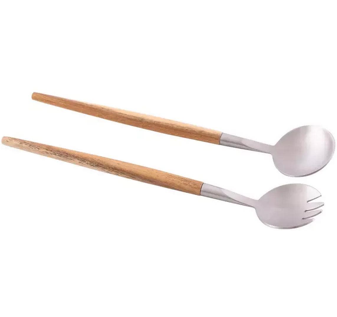 point virgule Salatbesteck Akazienholz Länge: 28.5 cm