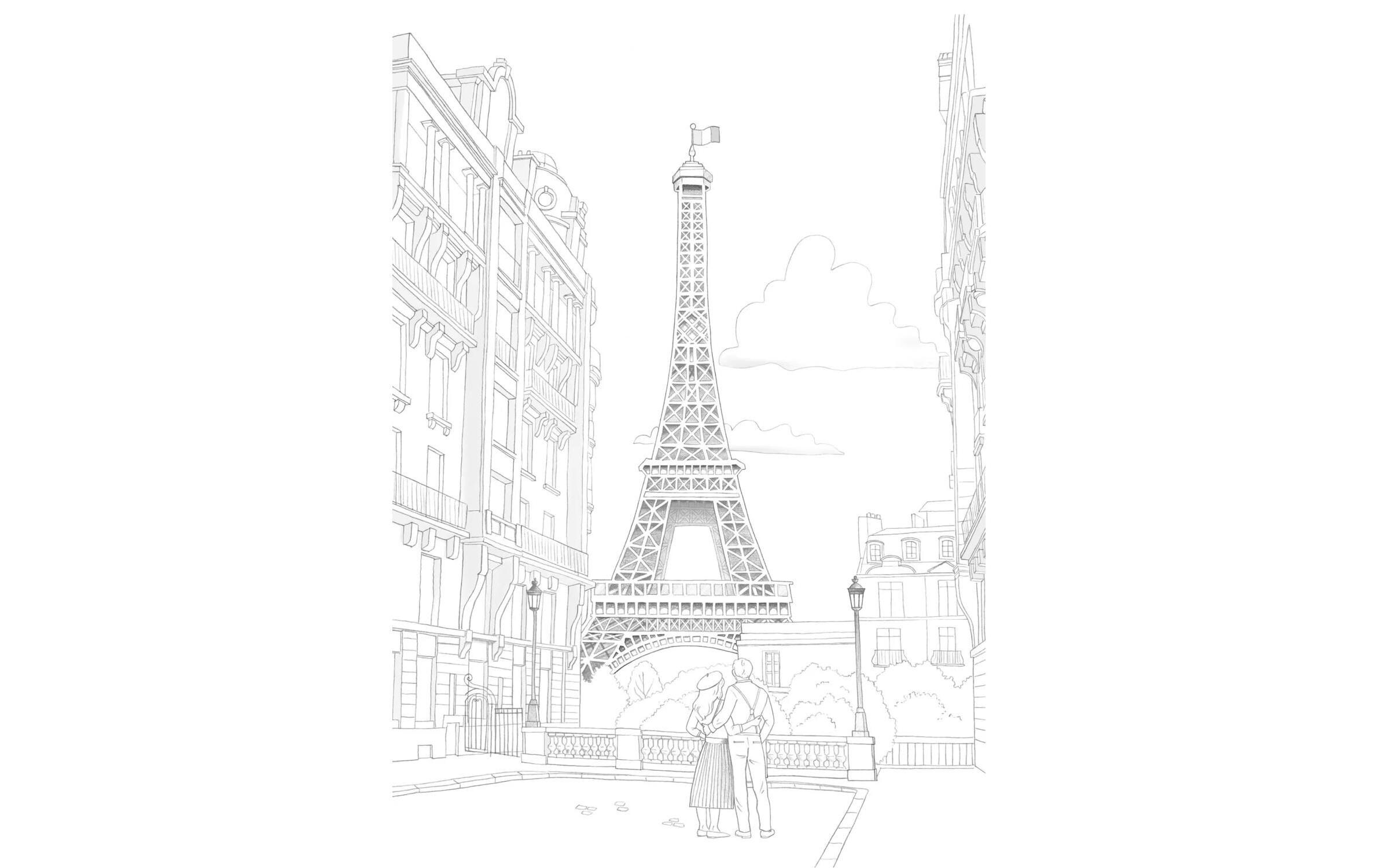 Clairefontaine Malblock Städte A4, 20 Blatt, 6 Motive