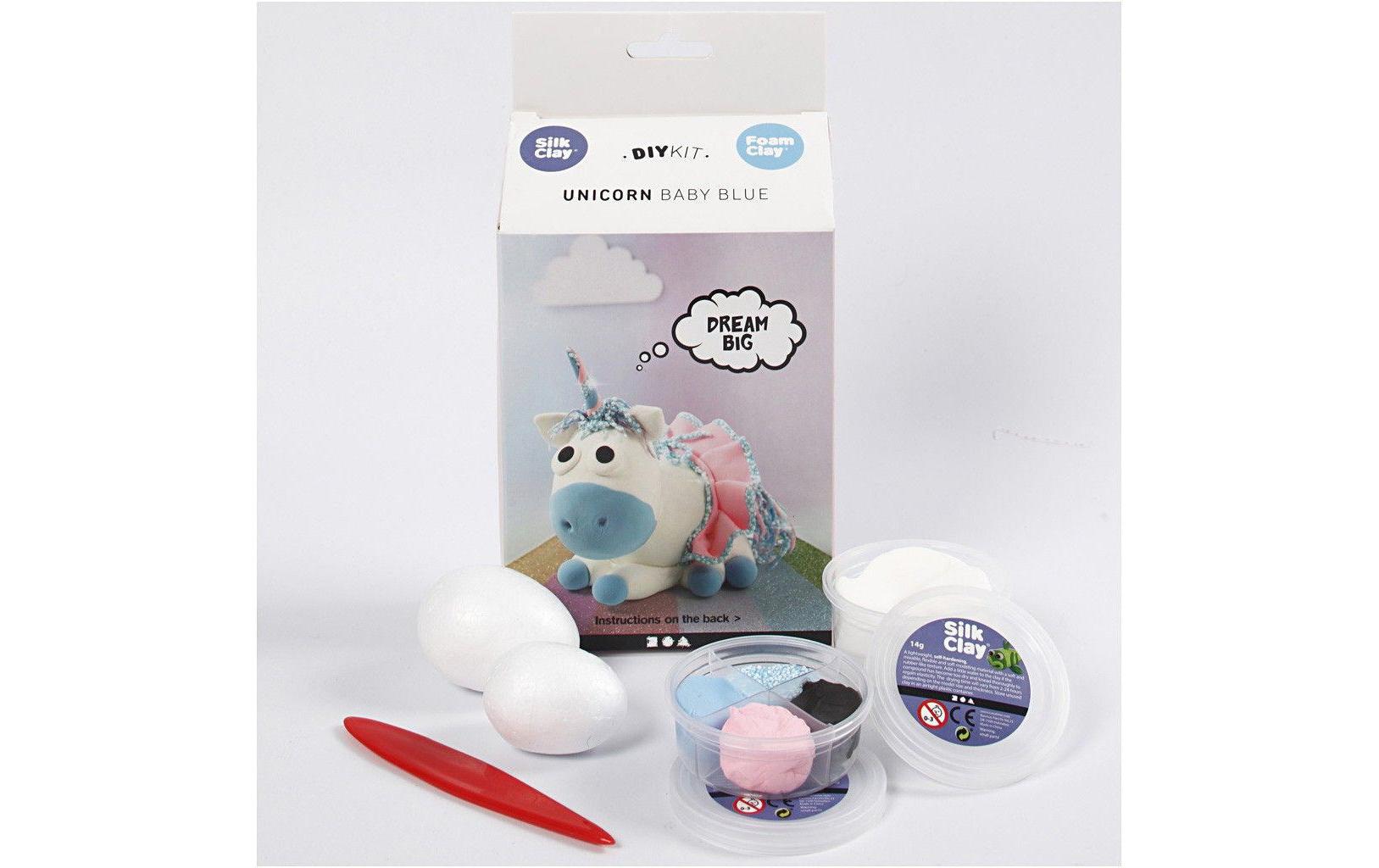 Creativ Company Modellier-Set Foam & Silk Clay Set Einhorn, Blau Creativ Company Modellier-Set Foam & Silk Clay Set Einhorn, Blau