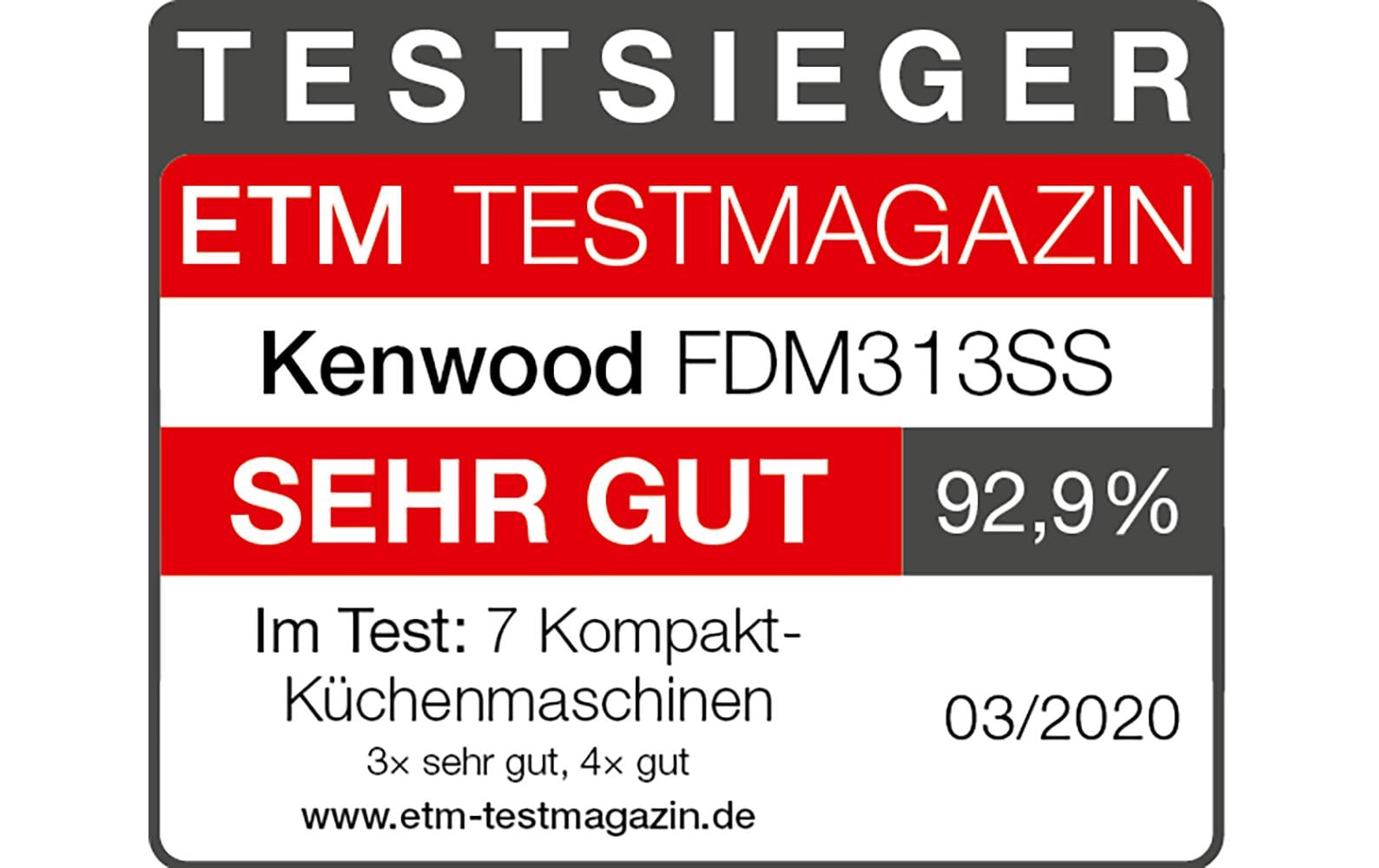 Kenwood Küchenmaschine Multipro Compact + FDM313SS Silber