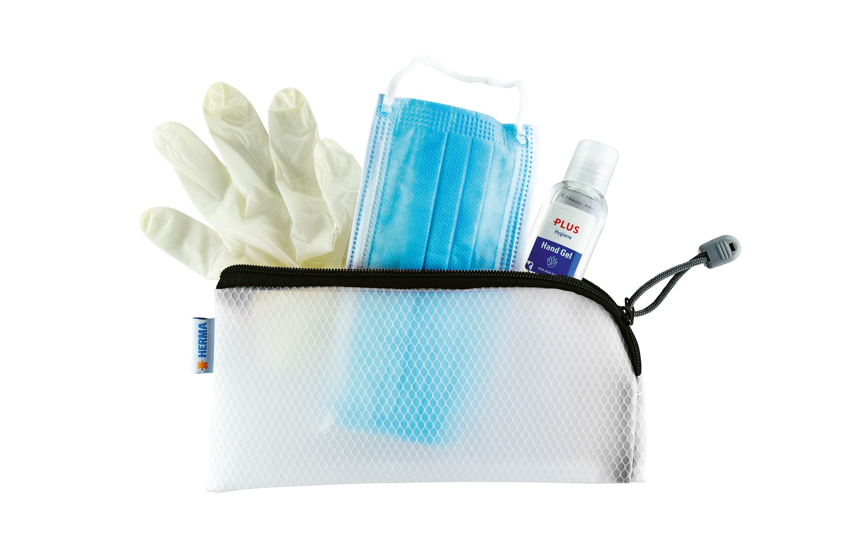 HERMA Etui Mesh Bag 23 x 11 cm, Schwarz/Weiss HERMA Etui Mesh Bag 23 x 11 cm, Schwarz/Weiss