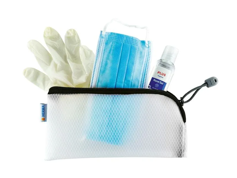 HERMA Etui Mesh Bag 23 x 11 cm, Schwarz/Weiss HERMA Etui Mesh Bag 23 x 11 cm, Schwarz/Weiss