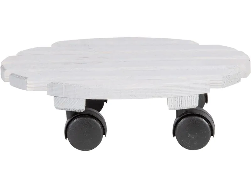 Esschert Design Rolleruntersetzer Rund L Grau/Schwarz Esschert Design Rolleruntersetzer Rund L Grau/Schwarz