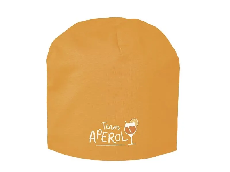 Grafik Werkstatt Mütze in der Tüte Team Aperol