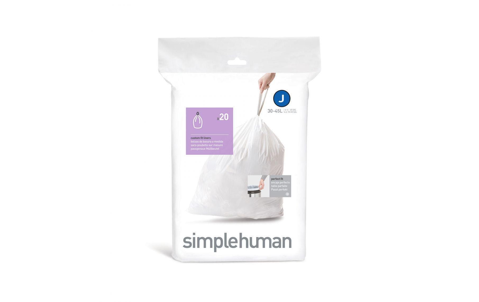 Simplehuman Müllbeutel J 30-45 Liter, 20 Müllbeutel
