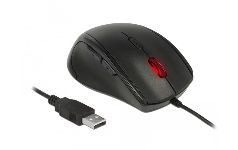 Delock Ergonomische Maus 12548 für Linkshänder