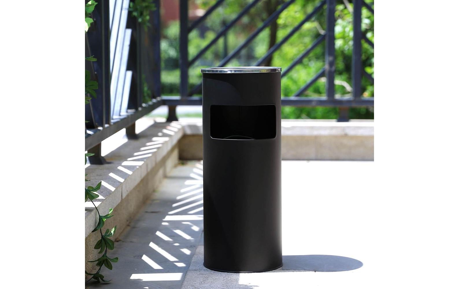 Songmics Standascher mit Mülleimer Schwarz