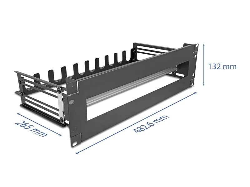 Delock Schutzschalterleiste 3 HE Metall schwarz Delock Schutzschalterleiste 3 HE Metall schwarz