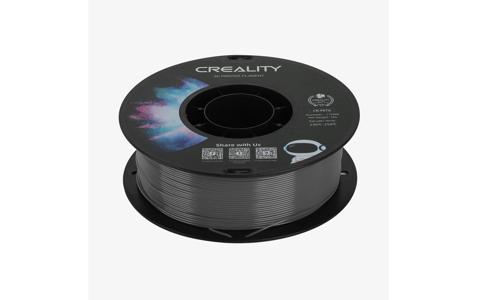 Creality Filament PETG, Grau, 1.75 mm, 1 kg Creality Filament PETG, Grau, 1.75 mm, 1 kg