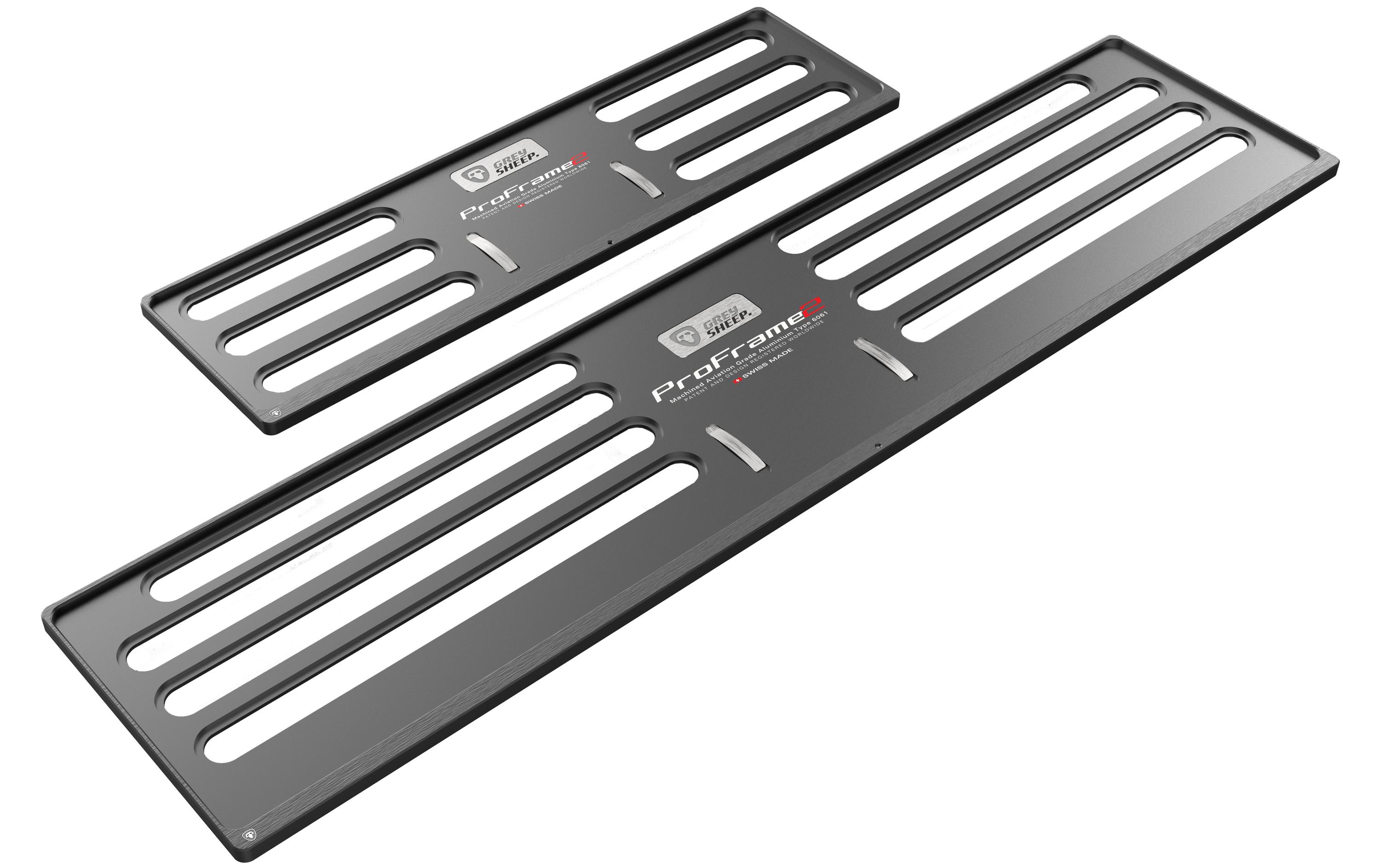 GREY SHEEP. Kennzeichenhalterset ProFrame 2, KFZ-lang, Dark Knight Black GREY SHEEP. Kennzeichenhalterset ProFrame 2, KFZ-lang, Dark Knight Black