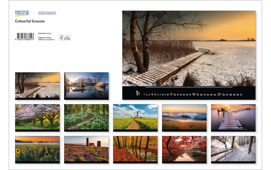Korsch Verlag Bildkalender Colorful Seasons 2026