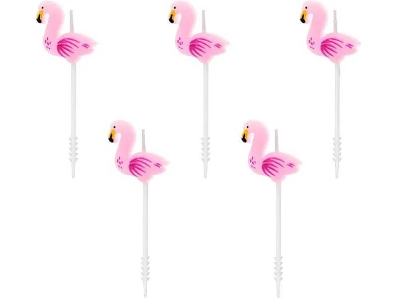 Partydeco Kerze Flamingos 5 Stück