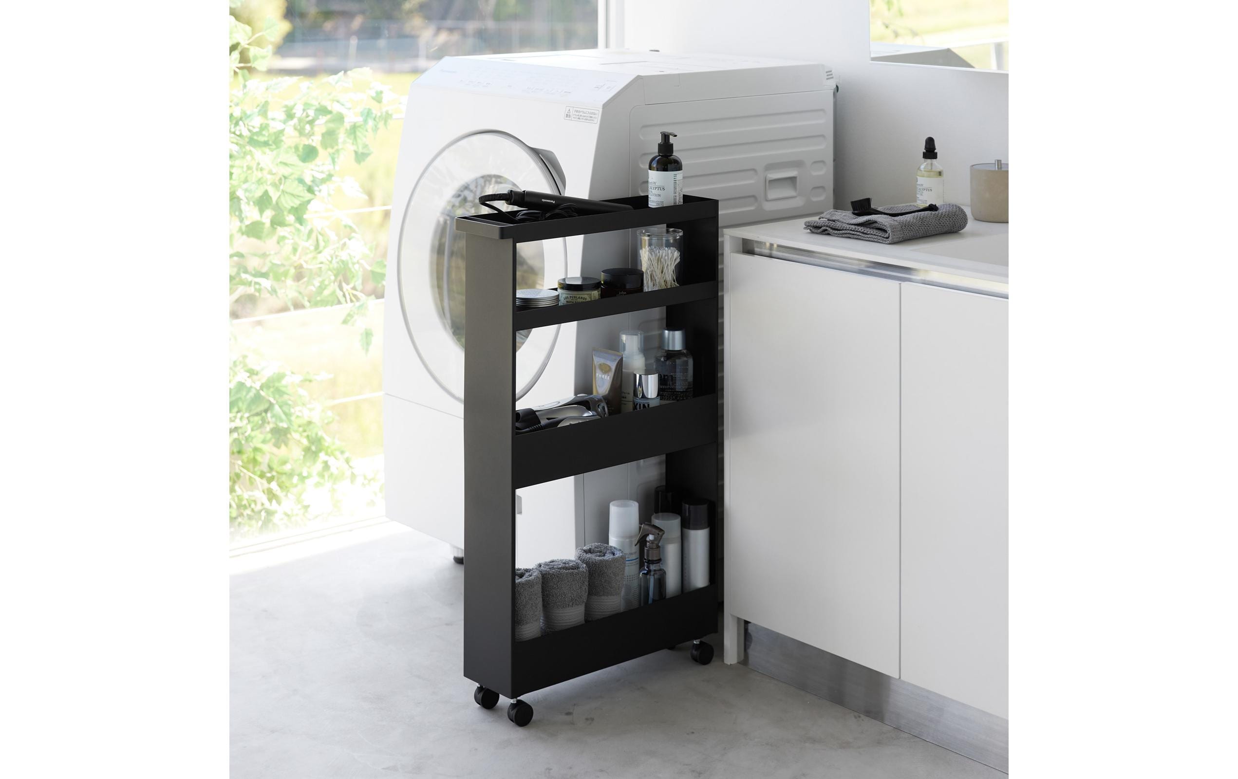 Yamazaki Küchenwagen Tower 48 x 80.5 cm, Schwarz