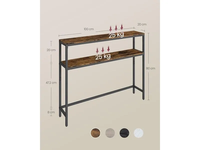 VASAGLE Konsolentisch 100 x 80.5 cm, Schwarz VASAGLE Konsolentisch 100 x 80.5 cm, Schwarz