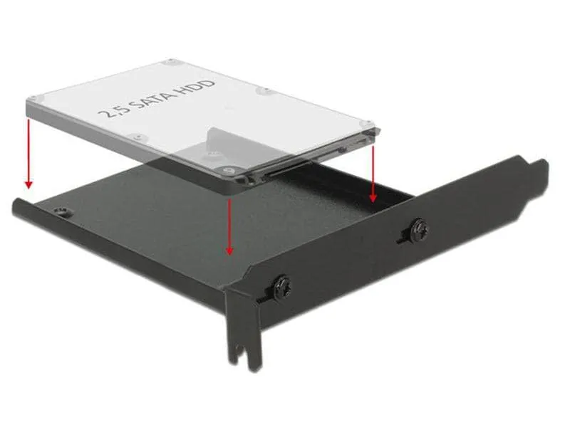 Delock 2.5-Einbaurahmen mit Slot-Bracket