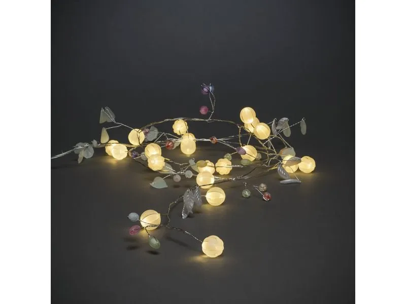 Konstsmide LED Lichterkette Blätter/Beeren, 20 Lampen Konstsmide LED Lichterkette Blätter/Beeren, 20 Lampen