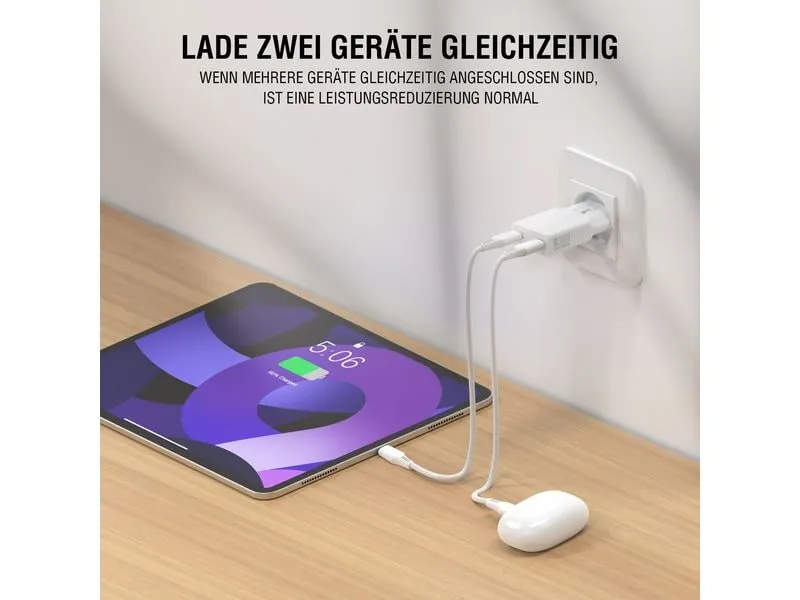 4smarts Netzladegerät PDPlug Slim Dual Weiss