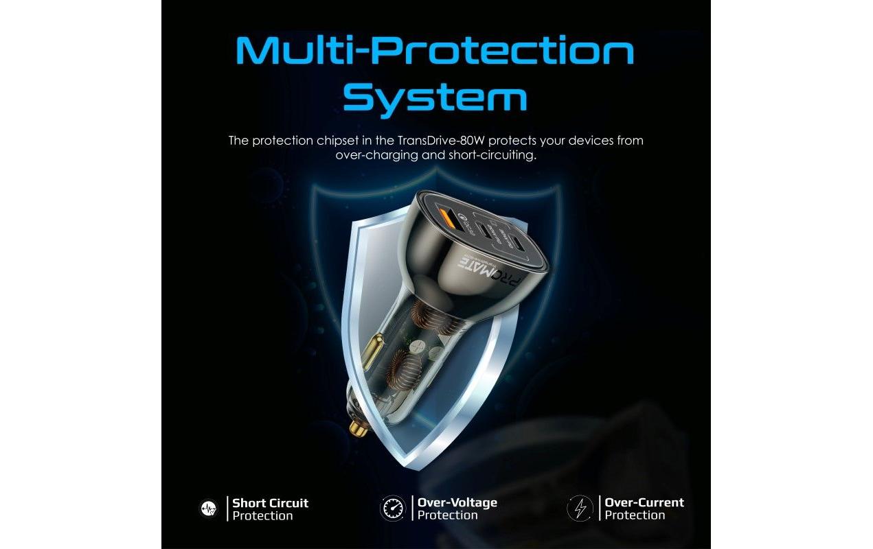 Promate Autoladegerät ProMate TransDrive-80W USB