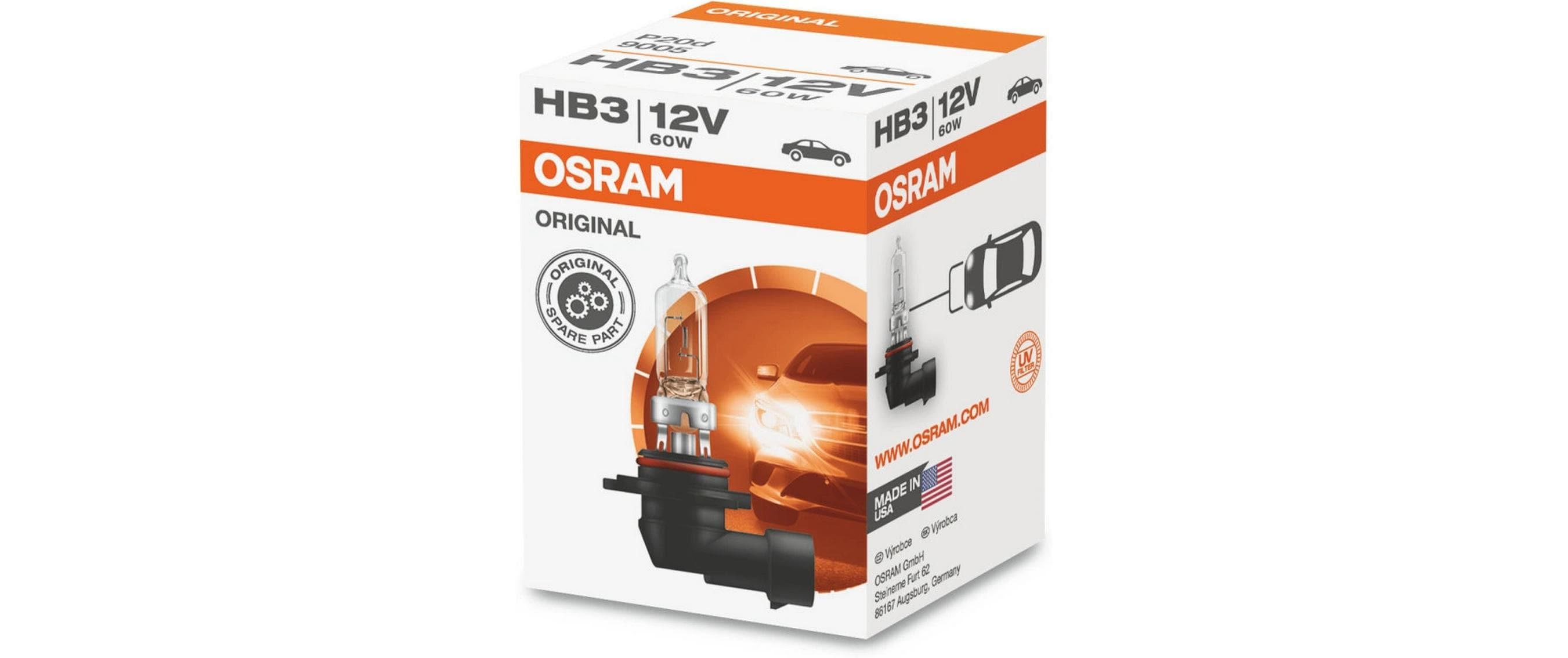 OSRAM Glühlampe HB3 12V 60W P20d PKW OSRAM Glühlampe HB3 12V 60W P20d PKW