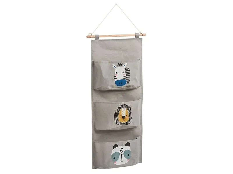 Zeller Present Hängematte 3 Fächer Animals 60 x 20 cm