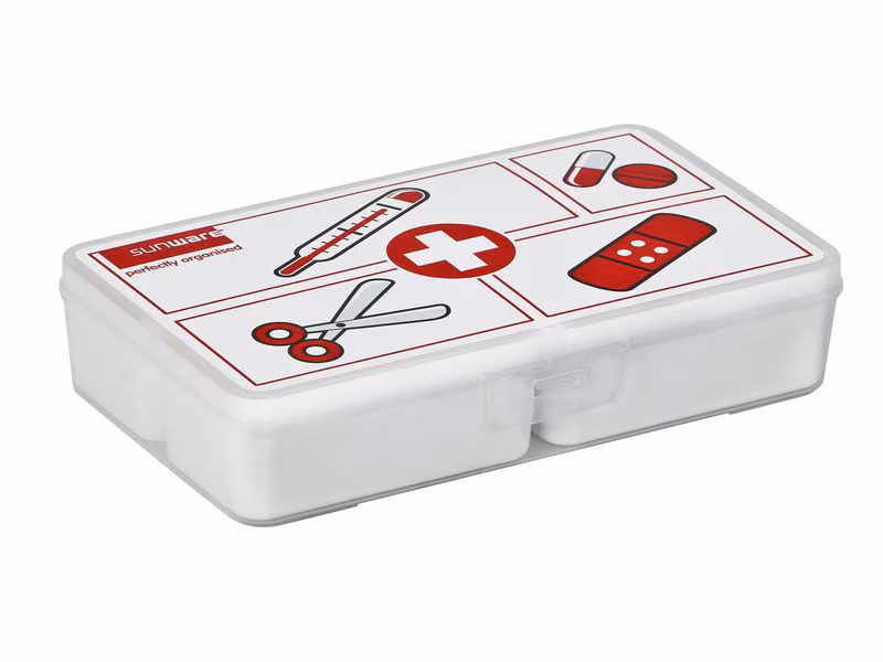 Sigma Home Erste Hilfe Box mit 4 Einteilungen Weiss