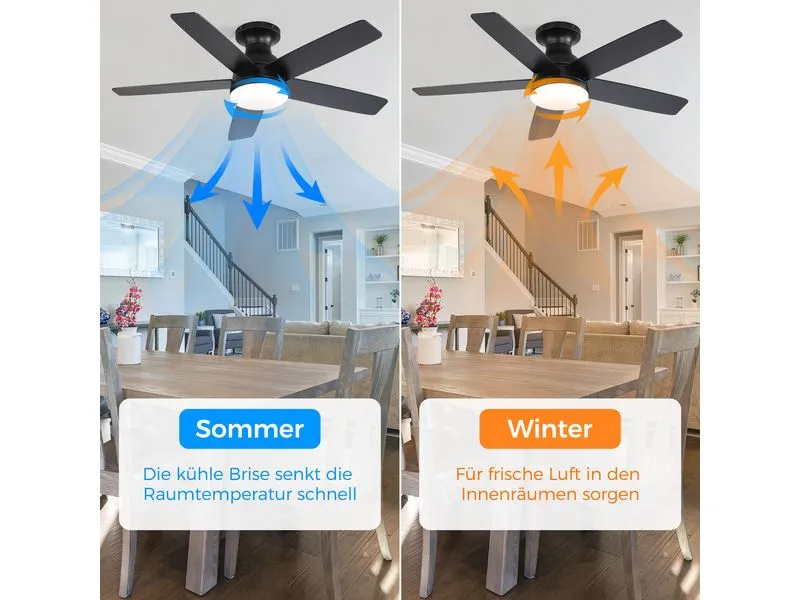 Ozeanos Deckenventilator KBS-44K009 Schwarz