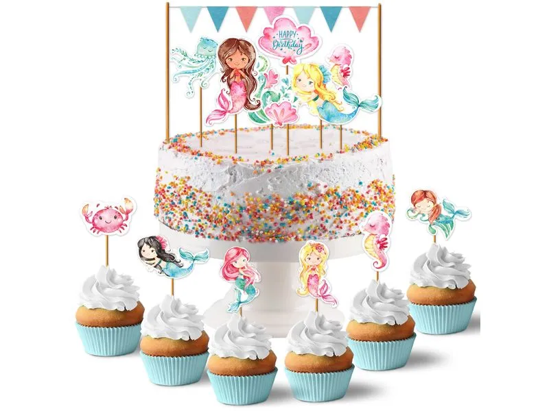 Papierdrachen Meerjungfrau Geburtstag Set 1 Papierdrachen Meerjungfrau Geburtstag Set 1