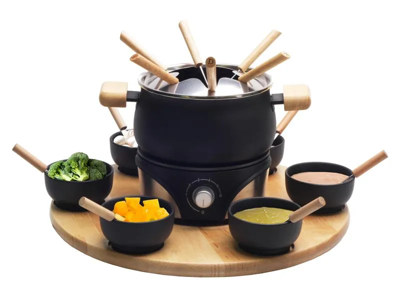 Nouvel Fleischfondue-Set Mia 21 Teile, Schwarz Nouvel Fleischfondue-Set Mia 21 Teile, Schwarz