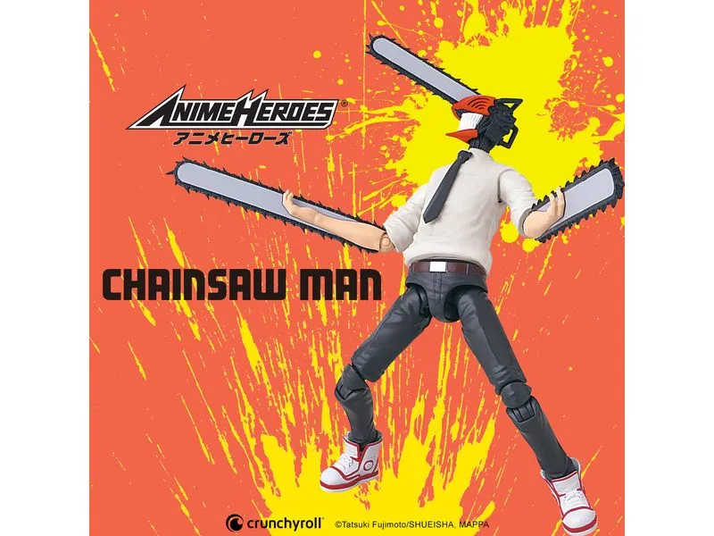 BANDAI ANI Figur Anime Heroes – Chainsaw man beweglich, 17 cm