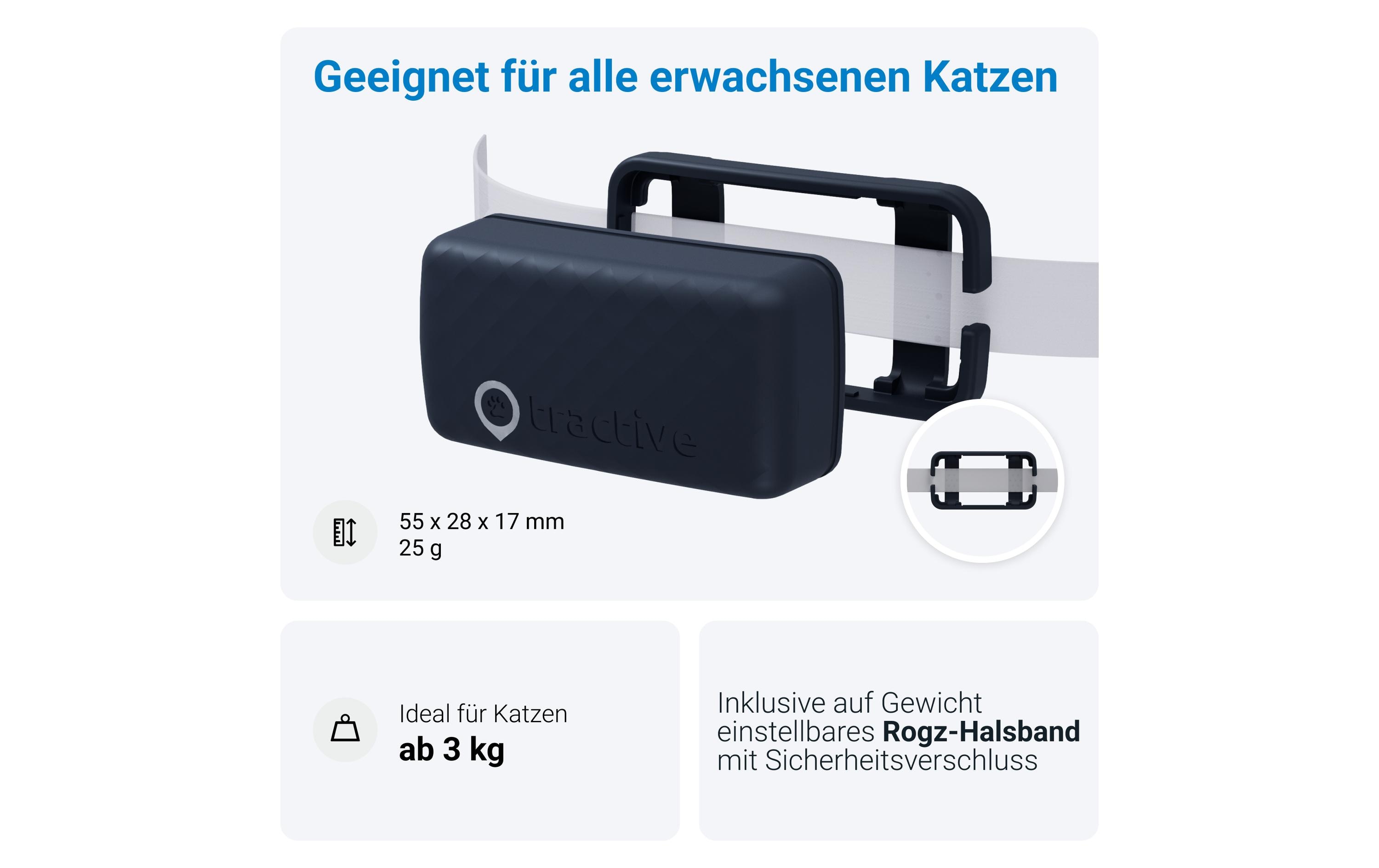 tractive GPS-Tracker CAT Mini LTE, Dunkelblau