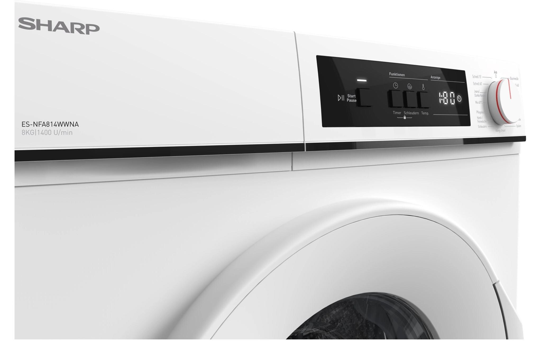 Sharp Waschmaschine ES-NFA814WWNA-CH Links